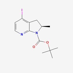 molecular formula C13H17IN2O2 B2767705 (2R)-4-Iodo-2-methyl-2,3-dihydro-1H-pyrrolo[2,3-b]pyridine, N-BOC protected CAS No. 2366997-18-2