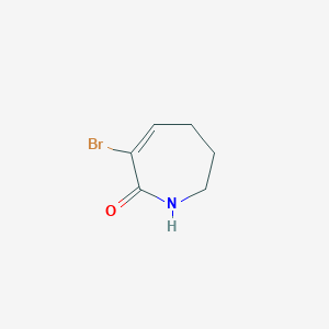 molecular formula C6H8BrNO B2767708 6-Bromo-1,2,3,4-tetrahydroazepin-7-one CAS No. 1884611-72-6