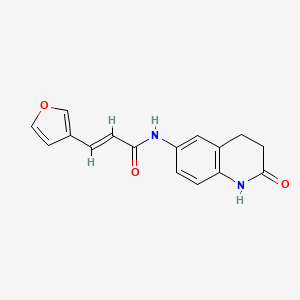 molecular formula C16H14N2O3 B2767719 (E)-3-(furan-3-yl)-N-(2-oxo-1,2,3,4-tetrahydroquinolin-6-yl)acrylamide CAS No. 1448139-64-7