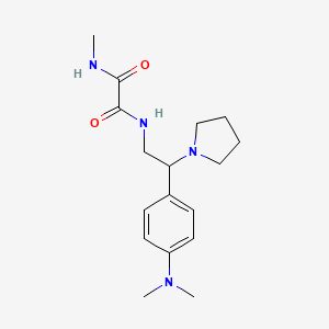 molecular formula C17H26N4O2 B2767724 N1-(2-(4-(dimethylamino)phenyl)-2-(pyrrolidin-1-yl)ethyl)-N2-methyloxalamide CAS No. 941933-31-9