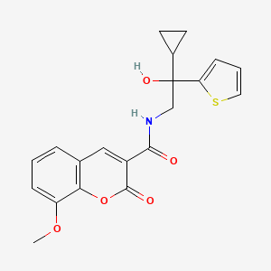 molecular formula C20H19NO5S B2767729 N-(2-cyclopropyl-2-hydroxy-2-(thiophen-2-yl)ethyl)-8-methoxy-2-oxo-2H-chromene-3-carboxamide CAS No. 1396795-30-4