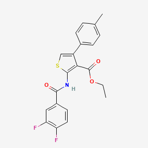 molecular formula C21H17F2NO3S B2767736 Ethyl 2-(3,4-difluorobenzamido)-4-(p-tolyl)thiophene-3-carboxylate CAS No. 328105-31-3