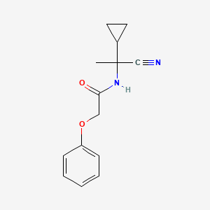 molecular formula C14H16N2O2 B2767752 N-(1-cyano-1-cyclopropylethyl)-2-phenoxyacetamide CAS No. 1110955-48-0