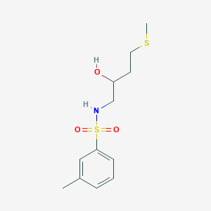 molecular formula C12H19NO3S2 B2767779 N-[2-hydroxy-4-(methylsulfanyl)butyl]-3-methylbenzene-1-sulfonamide CAS No. 2320465-75-4