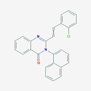 molecular formula C26H17ClN2O B276779 2-[2-(2-chlorophenyl)vinyl]-3-(1-naphthyl)-4(3H)-quinazolinone 