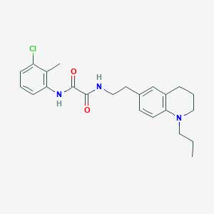 molecular formula C23H28ClN3O2 B2767859 N'-(3-chloro-2-methylphenyl)-N-[2-(1-propyl-1,2,3,4-tetrahydroquinolin-6-yl)ethyl]ethanediamide CAS No. 955529-50-7
