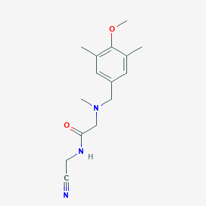 molecular formula C15H21N3O2 B2767896 N-(Cyanomethyl)-2-[(4-methoxy-3,5-dimethylphenyl)methyl-methylamino]acetamide CAS No. 2361807-61-4
