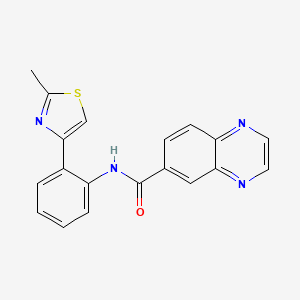 molecular formula C19H14N4OS B2767908 N-[2-(2-methyl-1,3-thiazol-4-yl)phenyl]quinoxaline-6-carboxamide CAS No. 1796947-27-7