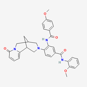 3-(4-methoxybenzamido)-N-(2-methoxyphenyl)-4-(8-oxo-5,6-dihydro-1H-1,5-methanopyrido[1,2-a][1,5]diazocin-3(2H,4H,8H)-yl)benzamide