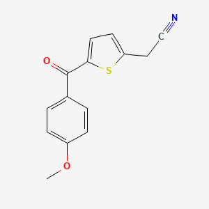 molecular formula C14H11NO2S B2767942 2-[5-(4-Methoxybenzoyl)-2-thienyl]acetonitrile CAS No. 338966-58-8