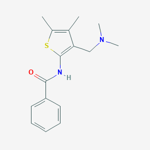 molecular formula C16H20N2OS B276795 N-{3-[(dimethylamino)methyl]-4,5-dimethylthiophen-2-yl}benzamide 