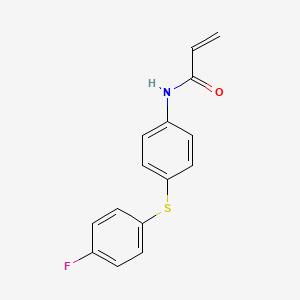 molecular formula C15H12FNOS B2767977 N-{4-[(4-fluorophenyl)sulfanyl]phenyl}prop-2-enamide CAS No. 2396580-39-3