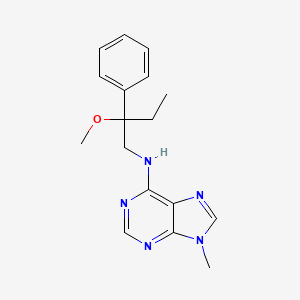 molecular formula C17H21N5O B2768000 N-(2-methoxy-2-phenylbutyl)-9-methyl-9H-purin-6-amine CAS No. 2380044-65-3