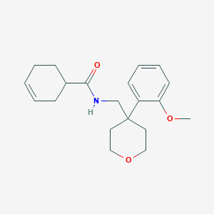 molecular formula C20H27NO3 B2768011 N-{[4-(2-methoxyphenyl)oxan-4-yl]methyl}cyclohex-3-ene-1-carboxamide CAS No. 1396812-03-5