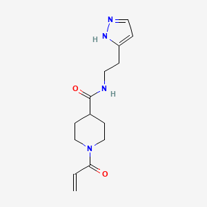 molecular formula C14H20N4O2 B2768034 1-(prop-2-enoyl)-N-[2-(1H-pyrazol-3-yl)ethyl]piperidine-4-carboxamide CAS No. 2361801-14-9