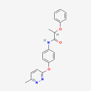 molecular formula C20H19N3O3 B2768043 N-(4-((6-methylpyridazin-3-yl)oxy)phenyl)-2-phenoxypropanamide CAS No. 1207047-27-5