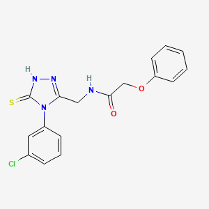 molecular formula C17H15ClN4O2S B2768106 N-((4-(3-chlorophenyl)-5-thioxo-4,5-dihydro-1H-1,2,4-triazol-3-yl)methyl)-2-phenoxyacetamide CAS No. 391887-96-0
