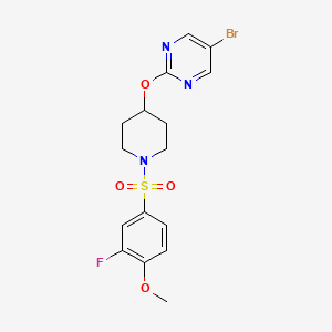 5-Bromo-2-[1-(3-fluoro-4-methoxyphenyl)sulfonylpiperidin-4-yl]oxypyrimidine