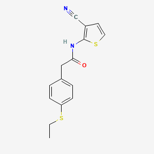 N-(3-cyanothiophen-2-yl)-2-(4-(ethylthio)phenyl)acetamide