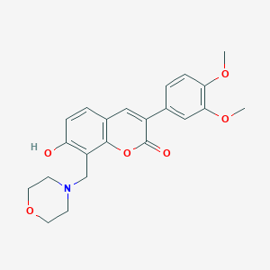 3-(3,4-Dimethoxyphenyl)-7-hydroxy-8-(morpholin-4-ylmethyl)chromen-2-one