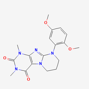 9-(2,5-dimethoxyphenyl)-1,3-dimethyl-7,8-dihydro-6H-purino[7,8-a]pyrimidine-2,4-dione