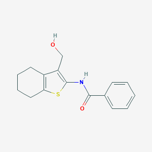 molecular formula C16H17NO2S B276817 N-[3-(hydroxymethyl)-4,5,6,7-tetrahydro-1-benzothiophen-2-yl]benzamide 