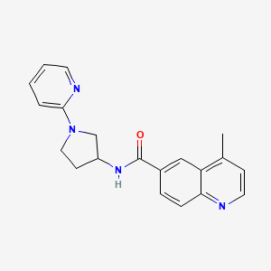 4-methyl-N-(1-(pyridin-2-yl)pyrrolidin-3-yl)quinoline-6-carboxamide