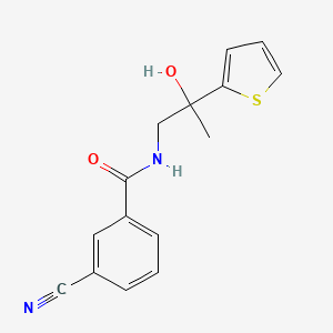 3-cyano-N-(2-hydroxy-2-(thiophen-2-yl)propyl)benzamide