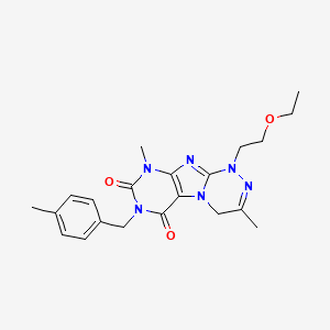 1-(2-ethoxyethyl)-3,9-dimethyl-7-(4-methylbenzyl)-1,4-dihydro-[1,2,4]triazino[3,4-f]purine-6,8(7H,9H)-dione