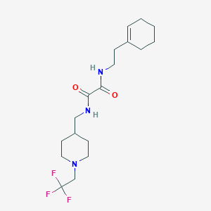 molecular formula C18H28F3N3O2 B2768180 N'-[2-(cyclohex-1-en-1-yl)ethyl]-N-{[1-(2,2,2-trifluoroethyl)piperidin-4-yl]methyl}ethanediamide CAS No. 2309747-62-2