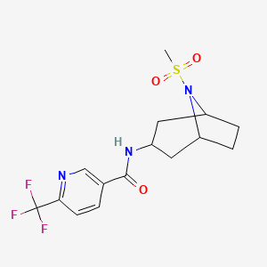 N-(8-(methylsulfonyl)-8-azabicyclo[3.2.1]octan-3-yl)-6-(trifluoromethyl)nicotinamide