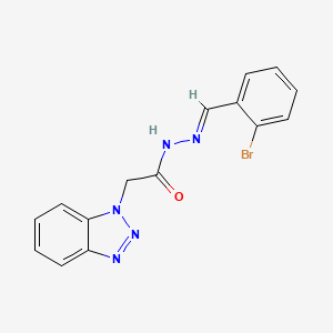 (E)-2-(1H-benzo[d][1,2,3]triazol-1-yl)-N'-(2-bromobenzylidene)acetohydrazide