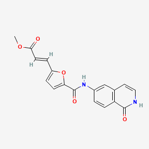 Methyl (E)-3-[5-[(1-oxo-2H-isoquinolin-6-yl)carbamoyl]furan-2-yl]prop-2-enoate