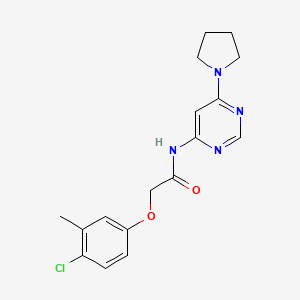 2-(4-chloro-3-methylphenoxy)-N-(6-(pyrrolidin-1-yl)pyrimidin-4-yl)acetamide