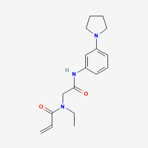 N-ethyl-N-({[3-(pyrrolidin-1-yl)phenyl]carbamoyl}methyl)prop-2-enamide