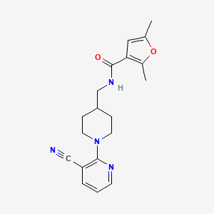 molecular formula C19H22N4O2 B2768209 N-{[1-(3-cyanopyridin-2-yl)piperidin-4-yl]methyl}-2,5-dimethylfuran-3-carboxamide CAS No. 1797285-08-5