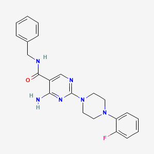 4-amino-N-benzyl-2-[4-(2-fluorophenyl)piperazin-1-yl]pyrimidine-5-carboxamide