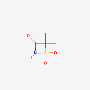 molecular formula C4H7NO3S B2768261 4,4-Dimethyl-1,2-thiazetidine-1,1,3-trione CAS No. 55897-35-3