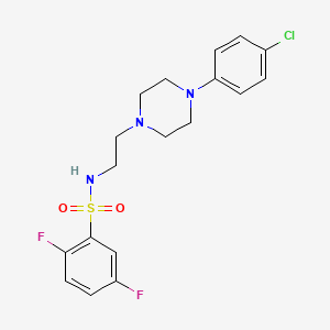 molecular formula C18H20ClF2N3O2S B2768278 N-(2-(4-(4-chlorophenyl)piperazin-1-yl)ethyl)-2,5-difluorobenzenesulfonamide CAS No. 1049466-47-8