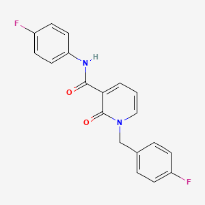 molecular formula C19H14F2N2O2 B2768289 N-(4-fluorophenyl)-1-[(4-fluorophenyl)methyl]-2-oxo-1,2-dihydropyridine-3-carboxamide CAS No. 946354-10-5