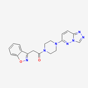 molecular formula C18H17N7O2 B2768327 1-(4-([1,2,4]Triazolo[4,3-b]pyridazin-6-yl)piperazin-1-yl)-2-(benzo[d]isoxazol-3-yl)ethanone CAS No. 1203192-55-5