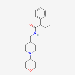 molecular formula C21H32N2O2 B2768345 N-{[1-(oxan-4-yl)piperidin-4-yl]methyl}-2-phenylbutanamide CAS No. 2034238-95-2