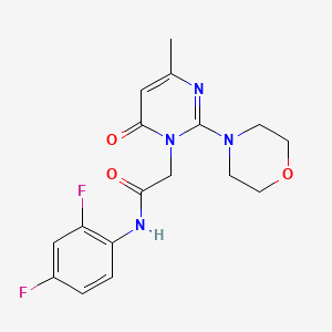 molecular formula C17H18F2N4O3 B2768371 N-(2,4-difluorophenyl)-2-[4-methyl-2-(morpholin-4-yl)-6-oxo-1,6-dihydropyrimidin-1-yl]acetamide CAS No. 1251560-17-4