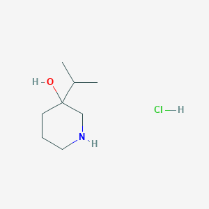 molecular formula C8H18ClNO B2768387 3-Isopropylpiperidin-3-ol hydrochloride CAS No. 1956355-25-1