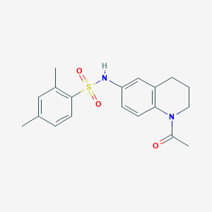molecular formula C19H22N2O3S B2768407 N-(1-acetyl-1,2,3,4-tetrahydroquinolin-6-yl)-2,4-dimethylbenzene-1-sulfonamide CAS No. 941960-85-6