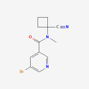 molecular formula C12H12BrN3O B2768416 5-Bromo-N-(1-cyanocyclobutyl)-N-methylpyridine-3-carboxamide CAS No. 2190417-97-9