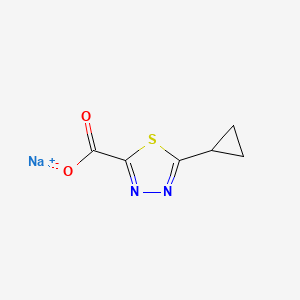 molecular formula C6H5N2NaO2S B2768477 SODIUM 5-CYCLOPROPYL-1,3,4-THIADIAZOLE-2-CARBOXYLATE CAS No. 2413898-34-5