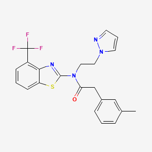 N-(2-(1H-pyrazol-1-yl)ethyl)-2-(m-tolyl)-N-(4-(trifluoromethyl)benzo[d]thiazol-2-yl)acetamide