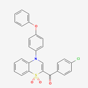 (4-chlorophenyl)[1,1-dioxido-4-(4-phenoxyphenyl)-4H-1,4-benzothiazin-2-yl]methanone
