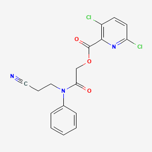 molecular formula C17H13Cl2N3O3 B2768495 [2-[N-(2-cyanoethyl)anilino]-2-oxoethyl] 3,6-dichloropyridine-2-carboxylate CAS No. 1003727-99-8